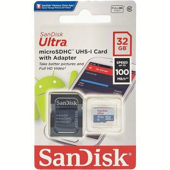 SanDisk Ultra 32GB UHS-I Class 10 MicroSDXC Memory Card With Adapter - Up To 100mb/s