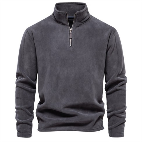 Men s Quarter zip Pullover Fleece Sweatshirt Men Turtleneck Tops For Fall And Winter Target