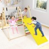 Costway 4-in-1 Indoor Jungle Gym with Baby Swing, Climber, Ladder and Resting Platform Natural/Yellow - 4 of 4