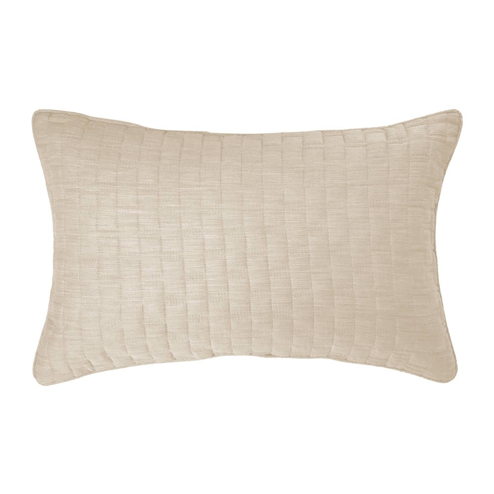 Photos - Pillow Melange Viscose from Bamboo Quilted Decorative Throw  Beige - BedVoy