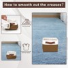 Aoibox Foldable Fabric Storage Bins Decorative Closet Cubes PU Handle Linen Organizer Basket Brown White 6 Pack - 4 of 4