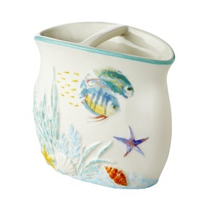 SKL Home Saturday Knight Ltd Ocean Watercolor Toothbrush Holder - 4.32x2.13x4.49, Multi - 1 of 3