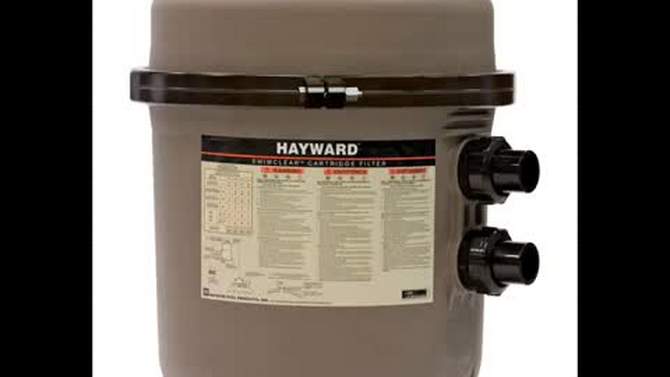 Hayward W3C3030 SwimClear 325 Square Feet Cartridge Filter for Outdoor In-Ground Swimming Pools with Rapid Release Air Valve and Secure Flange Clamp, 2 of 8, play video