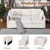 Modern 4-Seater Modular Sectional Sofa With chenille fabric, cozy Convertible Sleeper Sofa Bed With Storage for Living Room, apartments - 3 of 4