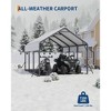 13'x16'x11' Metal Carport, Steel Heavy Duty Car Ports for All-Weather, for Cars, Motorcycles, ATV, or Boats, N.W. 500 Lbs - 3 of 4