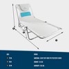 Ostrich Ladies Comfort Lounger with Chest Support, Foldable and Portable Reclining Outdoor Patio Beach Lawn Camping Pool Tanning Chair, White - 2 of 4