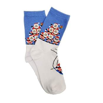 Christmas Holiday Socks (Women's Sizes Adult Medium) - Santa Tree / Medium from the Sock Panda