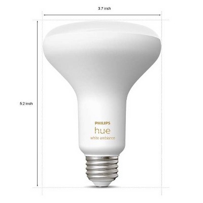 Philips Hue 2pk BR30 Warm-To-Cool LED Smart Bluetooth Lights and Bridge Compatible_0