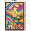 Trends International Hey Happy - Psychedelic Landscape Framed Wall Poster Prints - 3 of 4