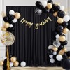 Wikineon Black Backdrop Panels Halloween Background: Polyester Backdrop Curtains Fabric 20ftx8ft Wall Backdrop Stage Wedding Decorations Drape - 3 of 4