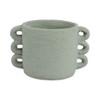 Pottery and Cement Planter with Unique Multi-Loop Handle Design Stylish Contemporary Accent - 4 of 4