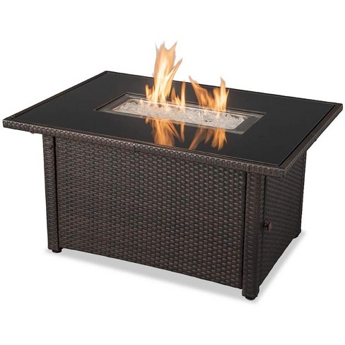 Endless Summer 44 X 32 Inch Rectangular Outdoor Patio Gas Fire Pit Table Brown Target