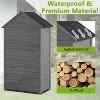 Lorna Wooden Patio Storage Shed Cabinet, Wood Tool Shed with Shelves and Latch, Outdoor Furniture - Maison Boucle - 4 of 4