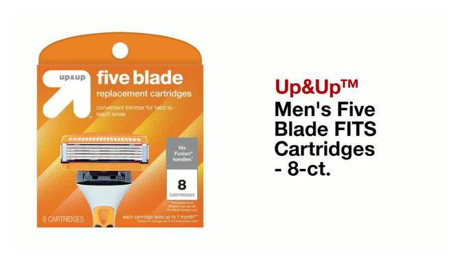 Men&#39;s Five Blade FITS Cartridges 8ct - up &#38; up&#8482;, 2 of 8, play video