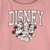 Juniors Womens Mickey & Friends Retro Black and White Group Sweatshirt - 2 of 3