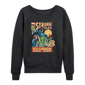 Women's - Marvel - Strange Tales Cover Lightweight French Terry Wide Neck Long Sleeve Shirt - 1 of 4