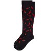Memoi Chili Pepper 8-15 mmHg Graduated Bamboo Compression Socks Black 9-11 - 3 of 3