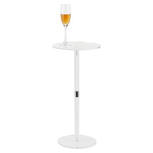 Acrylic Drink Table & Round Side Table, Modern End Table for Living Room, Bedroom, Durable, Scratch-Resistant Acrylic Furniture - Space-Saving - 1 of 4