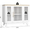 Buffet Cabinet, 36" Sideboard Buffet Storage Cabinet with Adjustable Shelves and Fluted Glass Door, Modern Coffee Bar, Table for Kitchen, Dining Room - 2 of 4