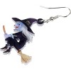Cute Halloween Dangle Earrings - Acrylic Witch & Pumpkin Festival Jewelry Gifts for Women - 4 of 4