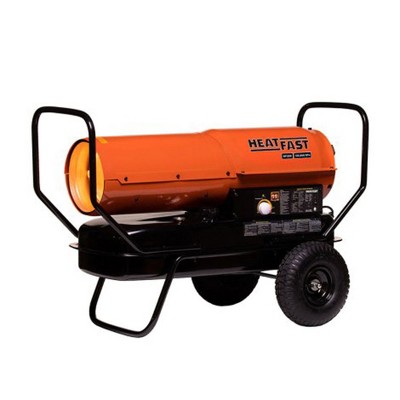 HeatFast HF125K 125,000 BTU Portable Home Jobsite Forced Air Kerosene/Diesel Salamander Torpedo Space Heater with Thermostat Temperature Control