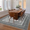 8x10 Large Machine Washable Rug Modern Bordered Living Room Rug Soft Ultra-Thin Braided Print Rug Non Slip Non Shedding Stain Resistant Indoor Carpet - 2 of 4