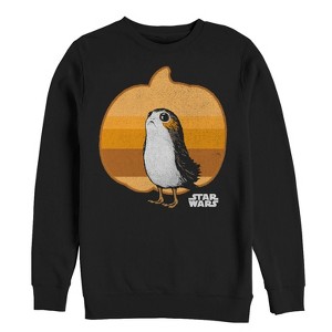 Men's Star Wars The Last Jedi Halloween Porg Pumpkin Sweatshirt - 1 of 3