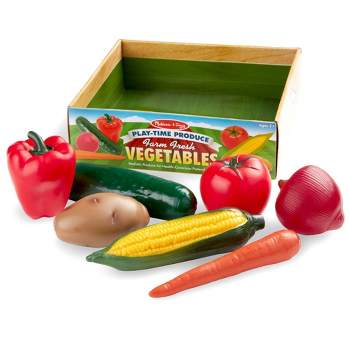 Melissa & Doug Playtime Produce Vegetables Play Food Set With Crate (7pc)