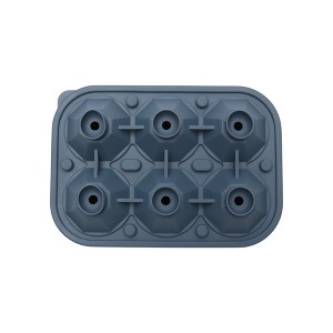Unique Bargains Ice Tray 6-Cavity Diamond Ice Mould Irregular Hand Wash Only Silicone 6.69"x4.53"x2.13" 1 Pc - 1 of 3