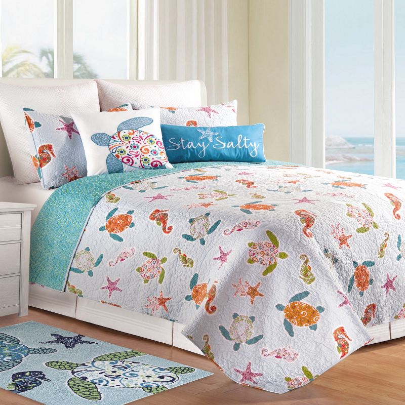 C&F Home St. Kitts Coastal Beach Cotton Quilt Set  - Reversible and Machine Washable, 2 of 5