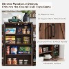 SinCiDo Farmhouse Kitchen Pantry with Barn Doors and Adjustable Shelves, 47″ Storage Cabinet, Rustic Wood Cupboard for Kitchen - 4 of 4