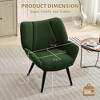 Modern Accent Chair Wingback Armchair Mid-Century Upholstered Lounge Arm Chair with Solid Wood Frame & Soft Cushion for Living Room, Bedroom - 4 of 4