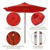 Yescom 9ft Solid Wood Outdoor Patio Umbrella with Base Included Parasol Wheels Stand for Bistro Market Garden Deck Yard Poolside - 4 of 4