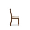 East West Furniture MZC0T01 Dining Chair Set of 2 - Cream Linen Fabric Seat and High Chair Back - Wire Brushed Linen White Finish (SET OF 2)` - 4 of 4