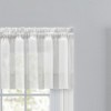 Ellis Curtain Shadow Stripe 1.5" Rod Pocket Tailored Valance for Windows 82" x 12" White - image 3 of 4