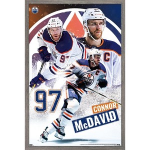 Trends International NHL Edmonton Oilers - Connor McDavid 22 Framed Wall Poster Prints - 1 of 4