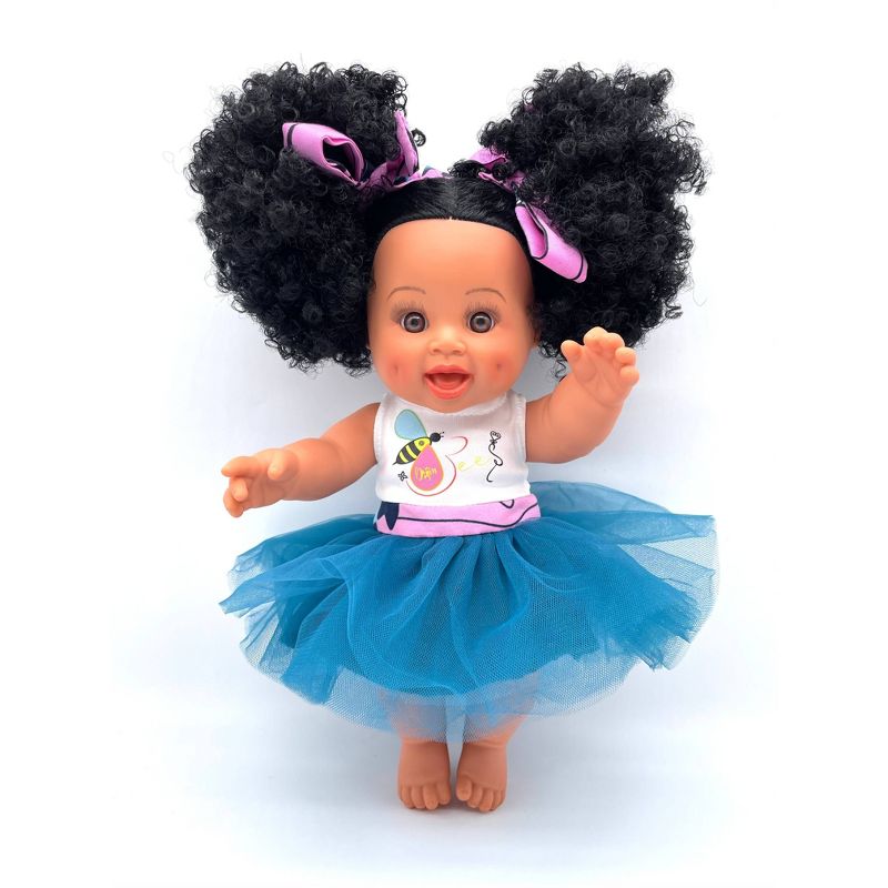 Orijin Bees Sweet Puffy 12&#34; Baby Bee Doll - Black Hair with Brown Eyes, 2 of 5