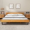 PAGED Wood Bed Queen Size Bed Frame with Solid Pine Wood Frame and Headboard, Easy Assembly, Noise Free - 2 of 4