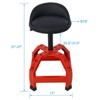 Garvee Adjustable Height Bar Stool 360 Degree Swivel Modern Guitar Stool Heavy Duty Steel Frame 300-Pound Capacity red - 2 of 4