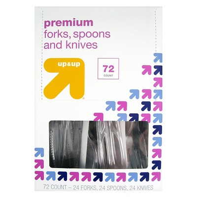 Premium Plastic Forks Spoons and Knives - 72ct - up & up™