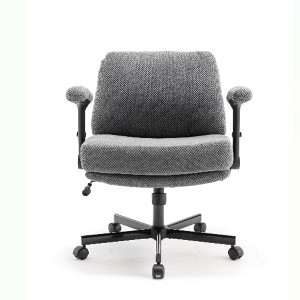 Kumasinova Extra-Wide Criss Cross Office Chair,Comfy Swivel Chair with Flip-up Armrests & Thick Cushion,Ergonomic Desk Chair for Office,Bedroom - 1 of 4