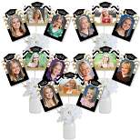 Big Dot of Happiness Tassel Worth The Hassle - Gold - Graduation Party Picture Centerpiece Sticks - Photo Table Toppers - 15 Pieces
