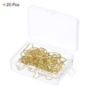 Unique Bargains Metal Prevent Tearing Pages Home Office Paper Clip 20 Pcs - 3 of 4