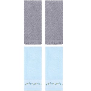 REGALWOVEN 4 Pcs Soft Absorbent Decorative Hand Towel for Bathroom, Kitchen 13" x 29" - 1 of 4