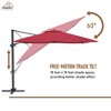 CASAINC 10 FT Square Cantilever Umbrella with Base - 4 of 4