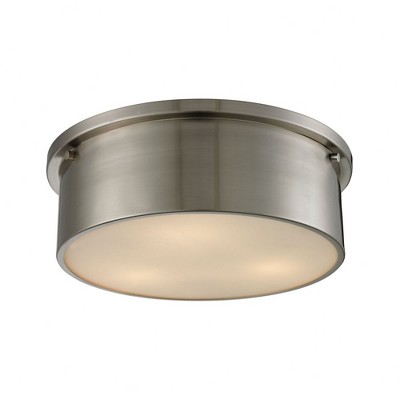 Elk Home Simpson 3 - Light Flush Mount in  Brushed Nickel