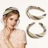 Unique Bargains Women's Bohemian Style Straw Rattan Sponge Headband Assorted Color 2 Pcs - 3 of 4