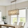 PAKOKULA Farmhouse 5-Light Distressed Gray Rustic Oval Island Pendant Light Linear Chandelier - 4 of 4