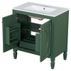 30 Inch Vintage Bathroom Vanity with Sink, Two Doors with Shelf, Soft Close Door Hinges-Christopher Knight Home - 2 of 4