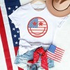 Simply Sage Market Women's Flag Smiley Face Short Sleeve Graphic Tee - 3 of 4